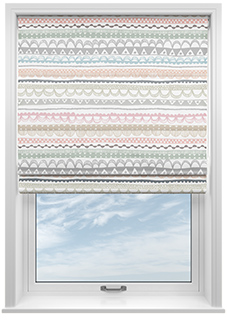 Bohemian, Delicate Pastels - Twist&Fit Roman Blind